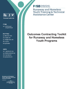 Outcomes Contracting Toolkit for RHY Programs Front Page